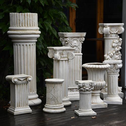 欧式花盆罗马柱摆件婚庆婚礼道具柱子底座复古花园庭院阳台装饰